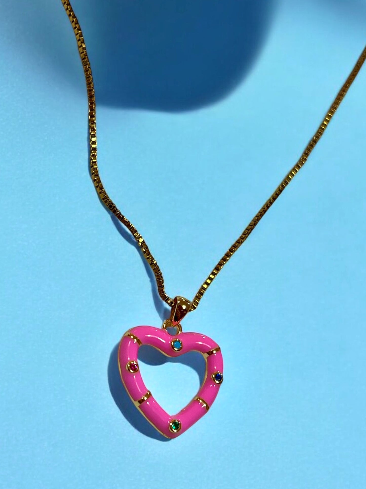 PINK HEART NECKLACE